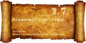 Niedermüller Tibor névjegykártya