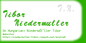 tibor niedermuller business card